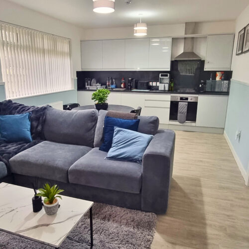 Caroline independence living annex - living room and kitchen